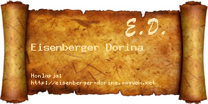Eisenberger Dorina névjegykártya